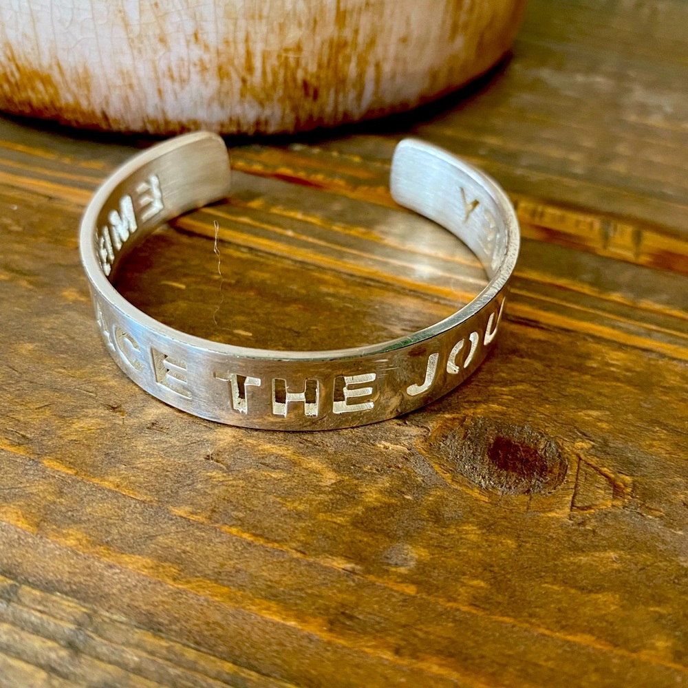 Embrace the Journey adjustable Rustic Cuff bracelet